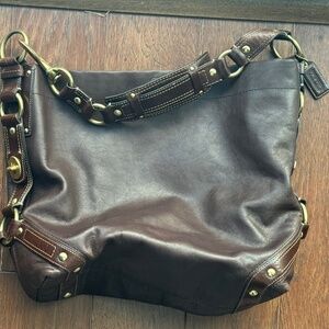 Brown Coach Shoulder Bag